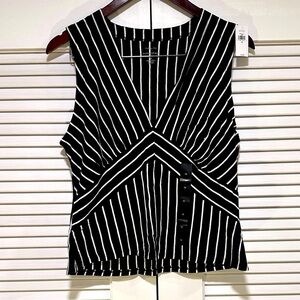 NWT Banana Republic Black & White Striped Top - Medium